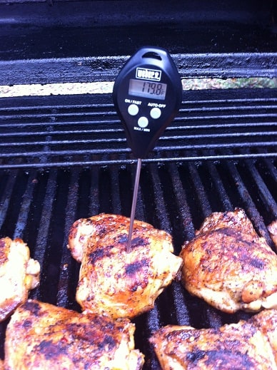 Grill to an internal temperature of 180F