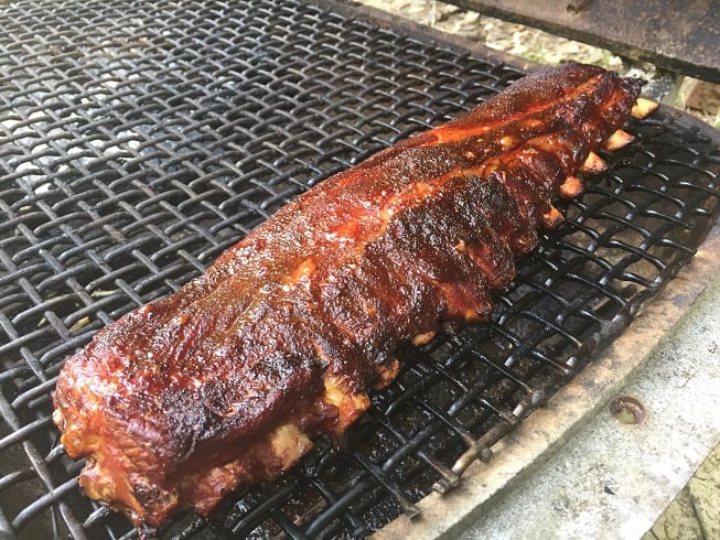 Finished Ribs on PK Grill