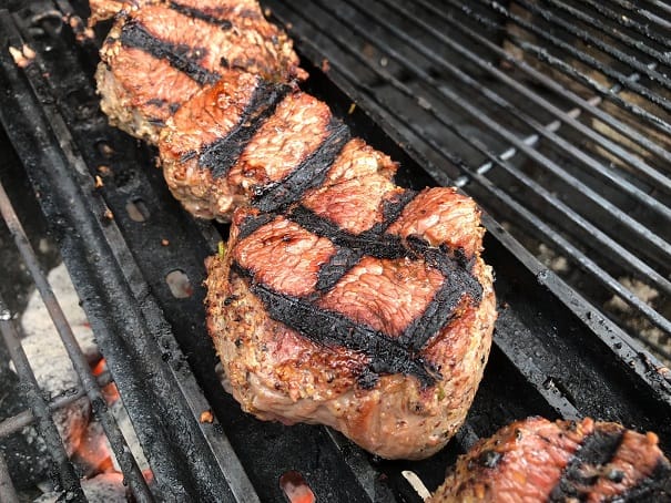 Grillmarken auf Steak