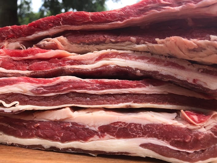Four Sections of Beef Belly