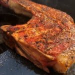 seared pork chop