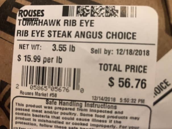 Tomahawk Steak Price