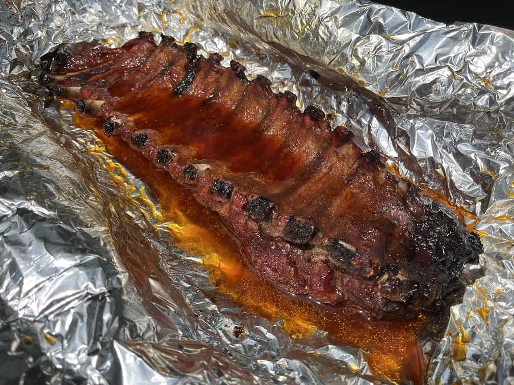 Ribs after two hours in foil